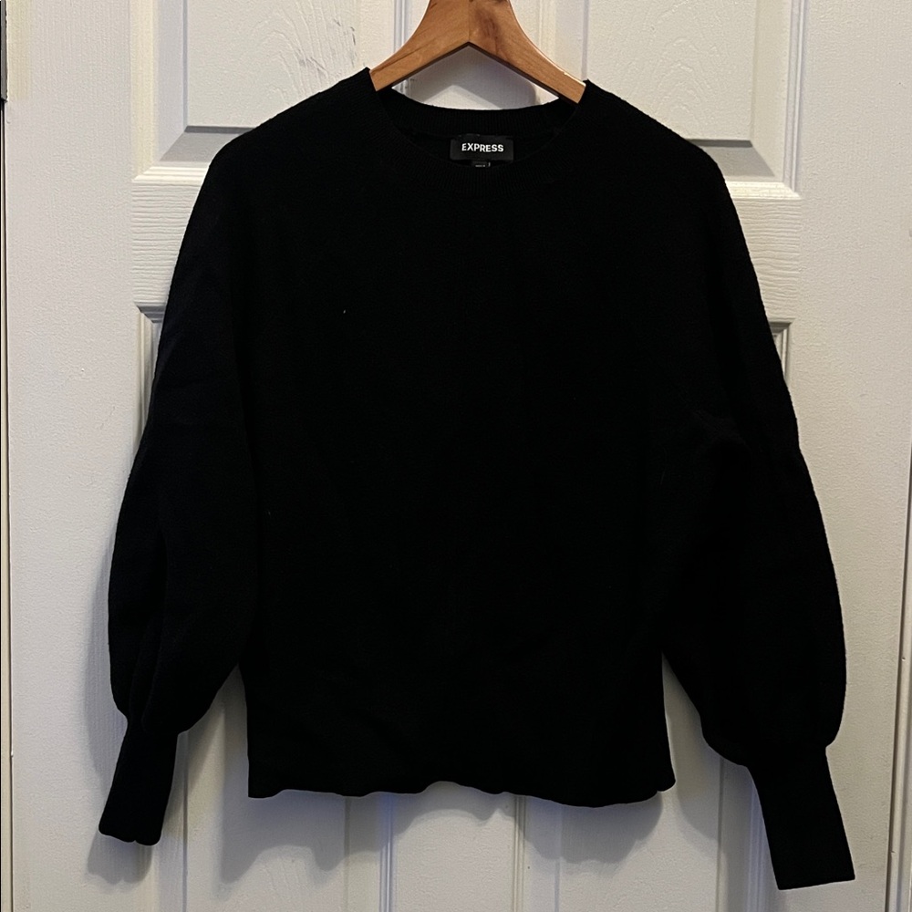 Express Elegant Black Knit Top